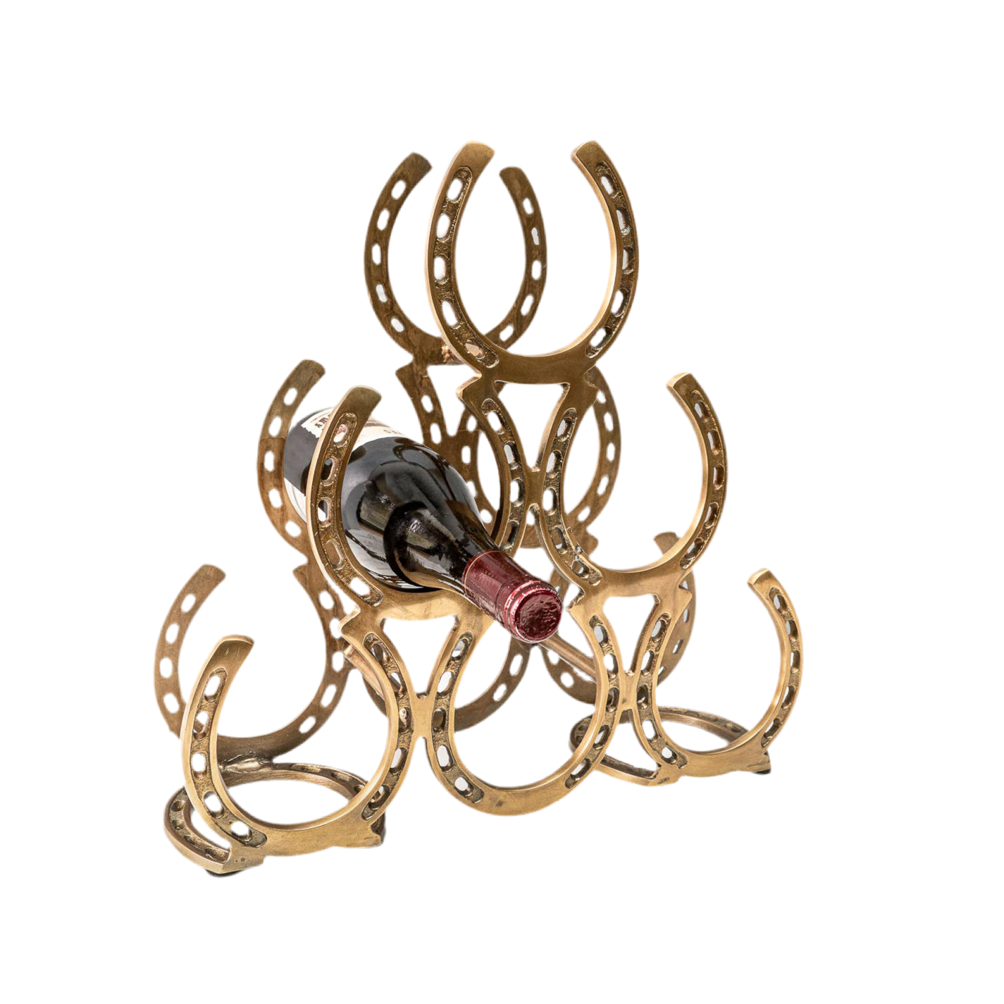 Lucky Horseshoe 6-Bottle Holder/homedecor