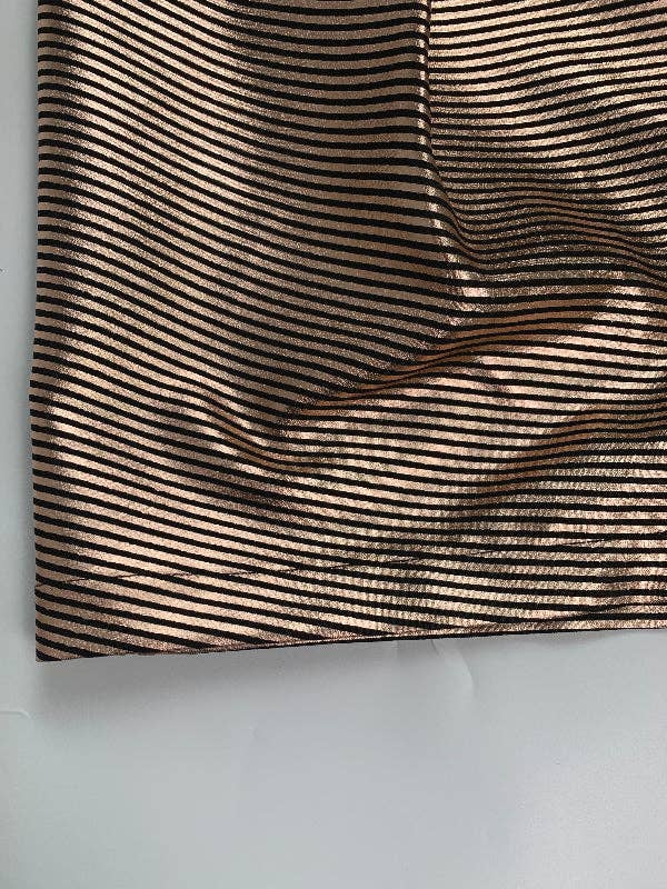 High Waisted Striped Shorts Bottoms: GOLD / M