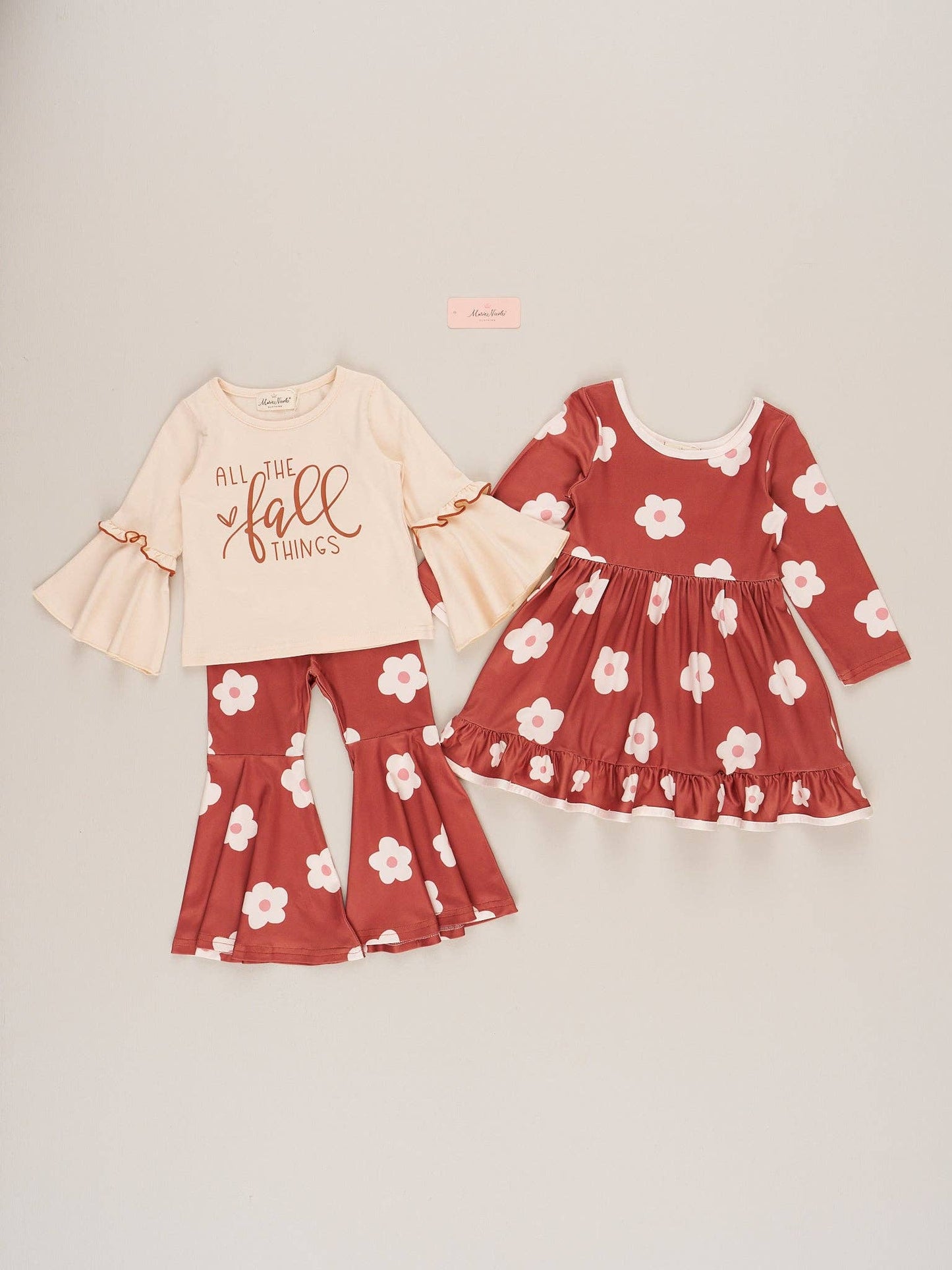 "All the Fall Things" Floral Outfit: XXXL(7yrs)