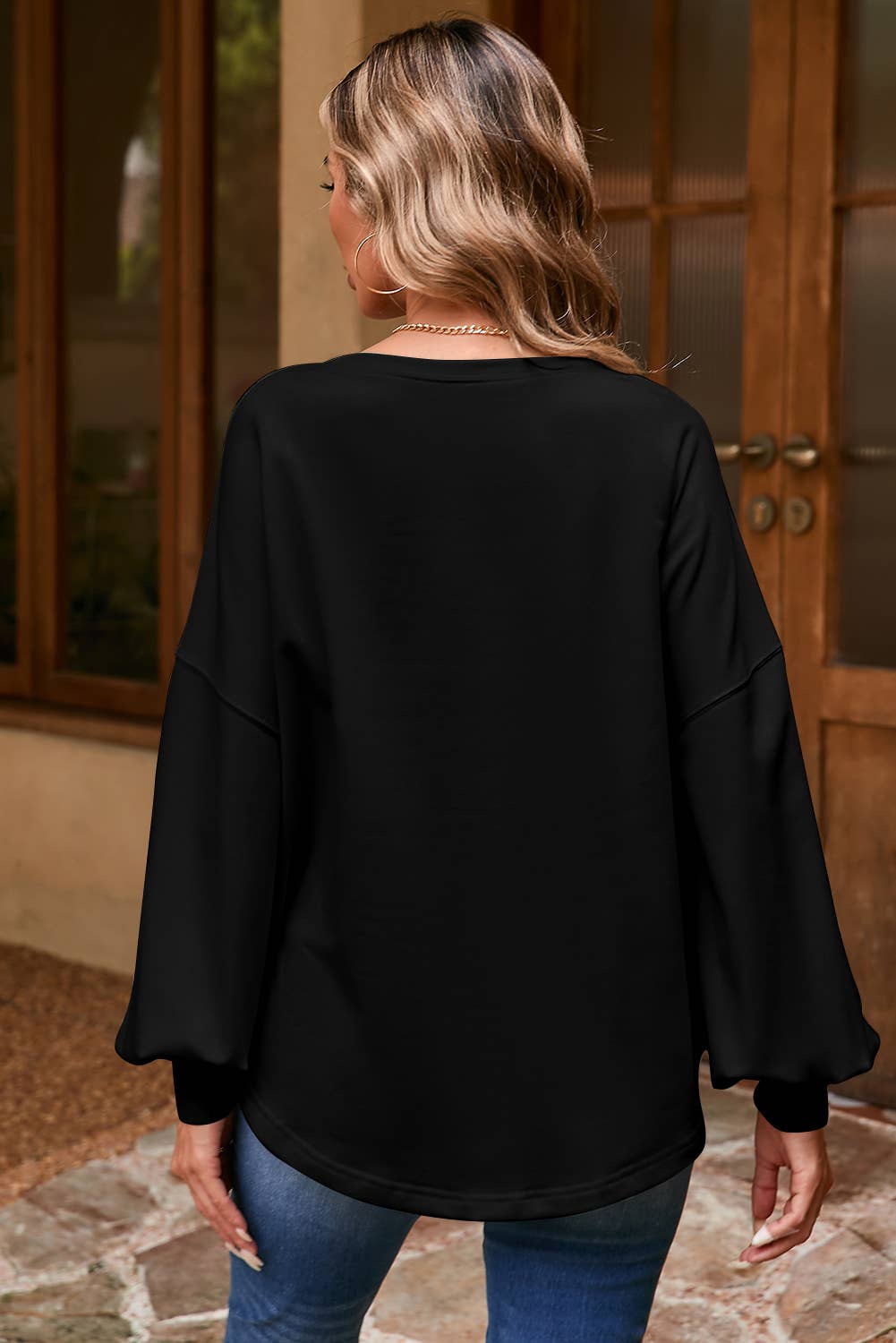 SUEDE WESTERN Star Graphic Oversized Top: Apricot / M