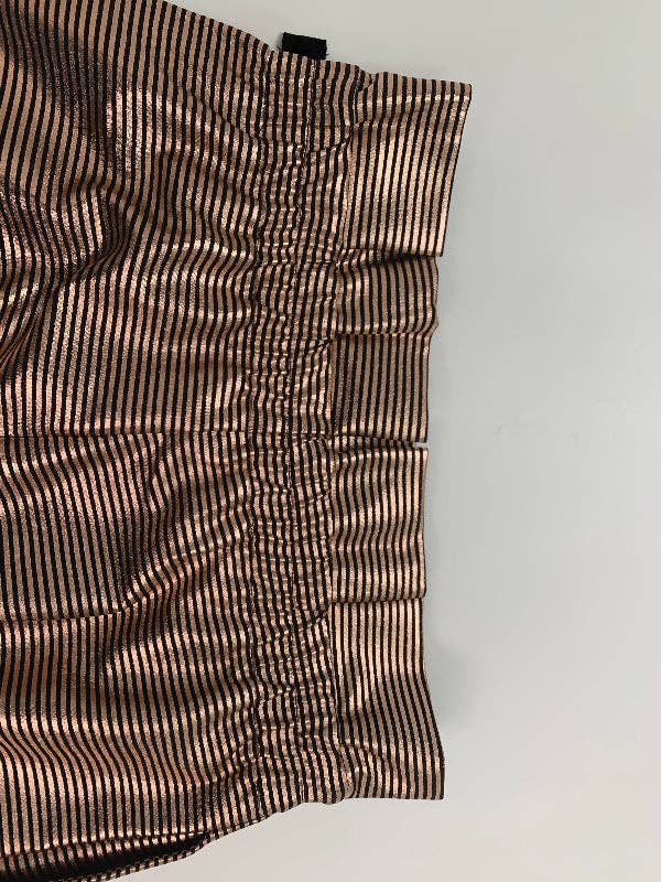 High Waisted Striped Shorts Bottoms: GOLD / M