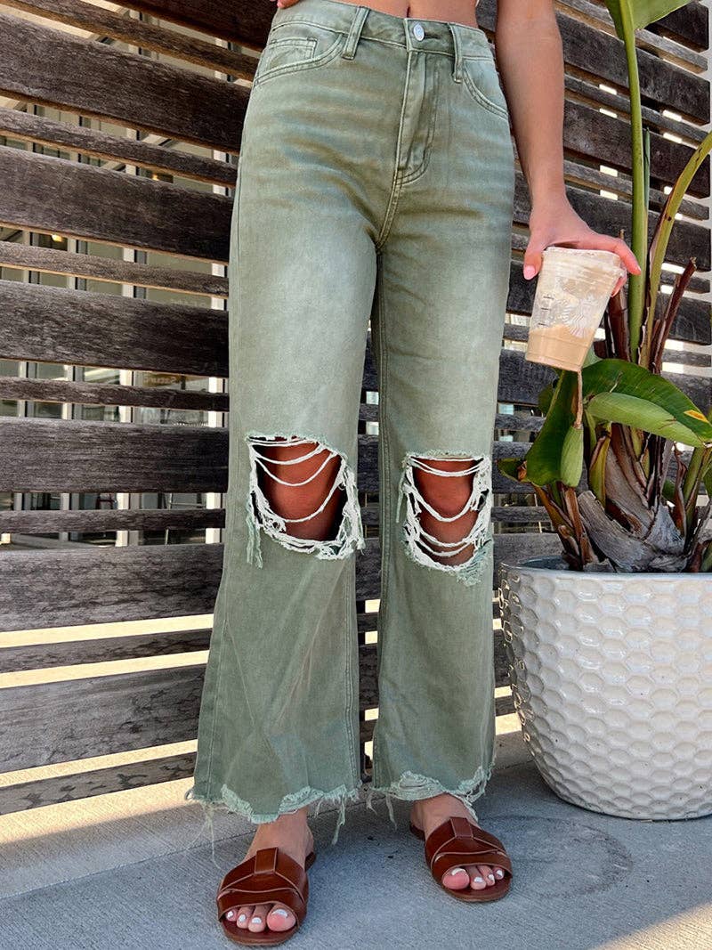 Western Mississippi Flared Jeans: BROWN / M