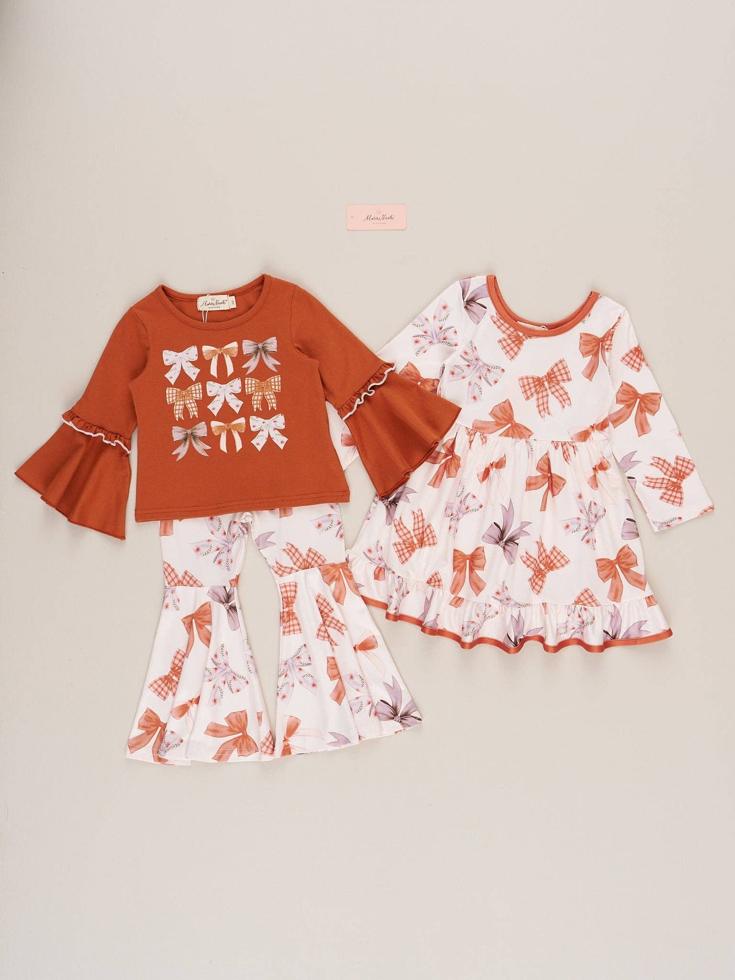 Falling for Bows Bell Bottom Outfit: XXXXL(8yrs)