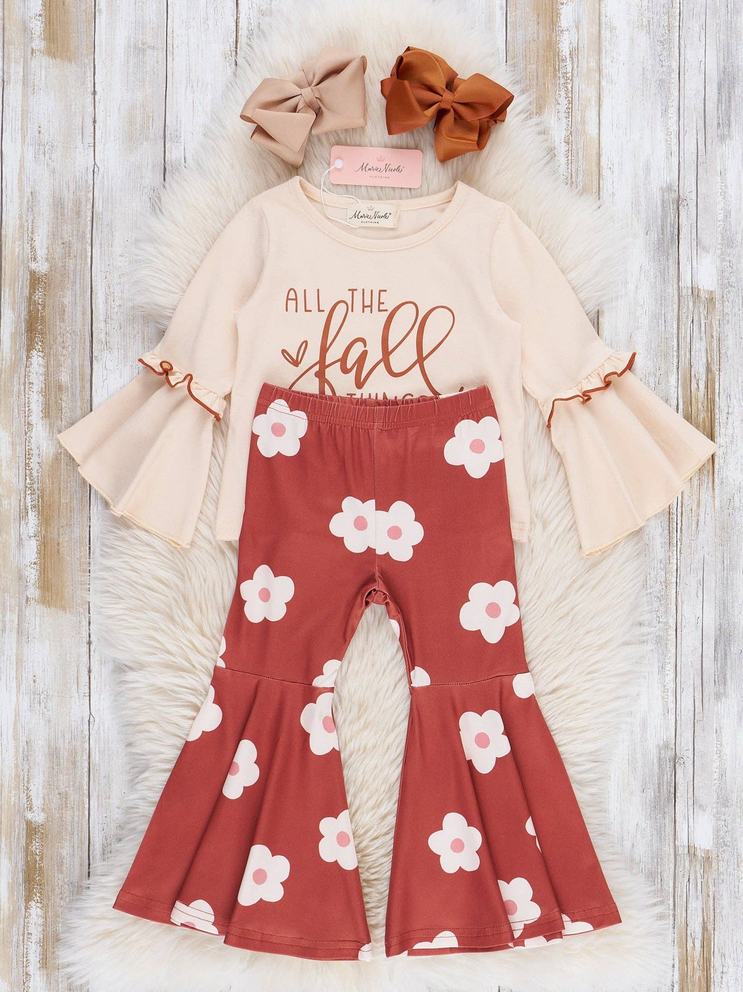 "All the Fall Things" Floral Outfit: XXXL(7yrs)