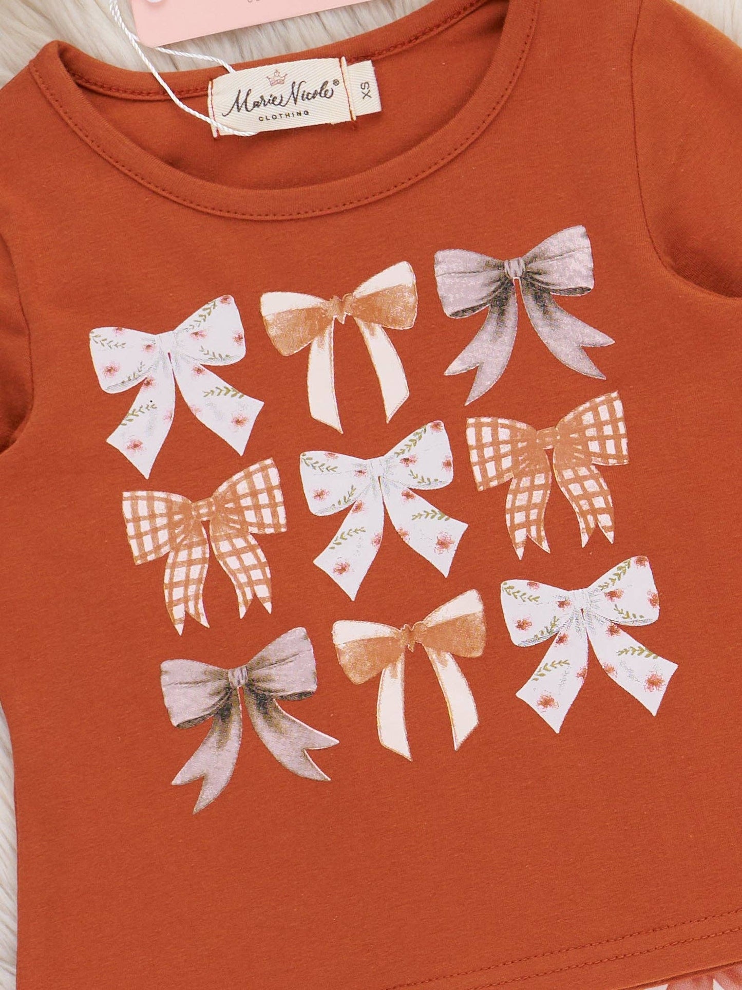 Falling for Bows Bell Bottom Outfit: XXXXL(8yrs)