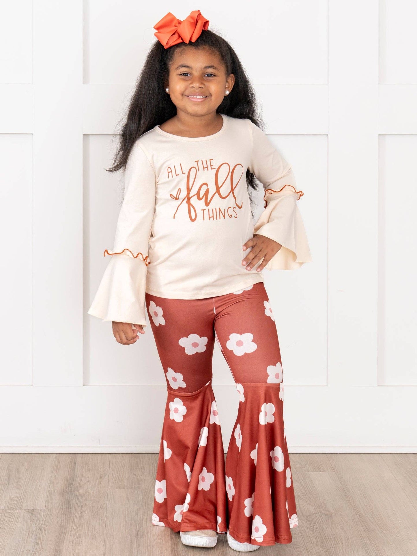 "All the Fall Things" Floral Outfit: XXXL(7yrs)