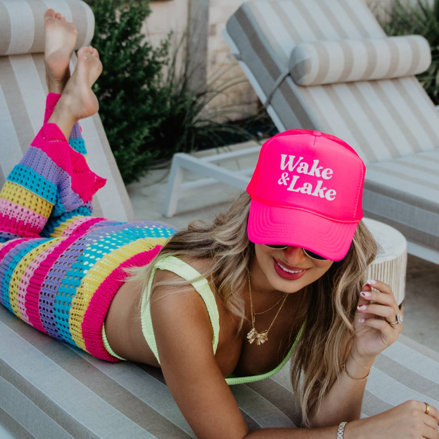 Wake & Lake Wholesale Foam Trucker Cap: Hot Pink