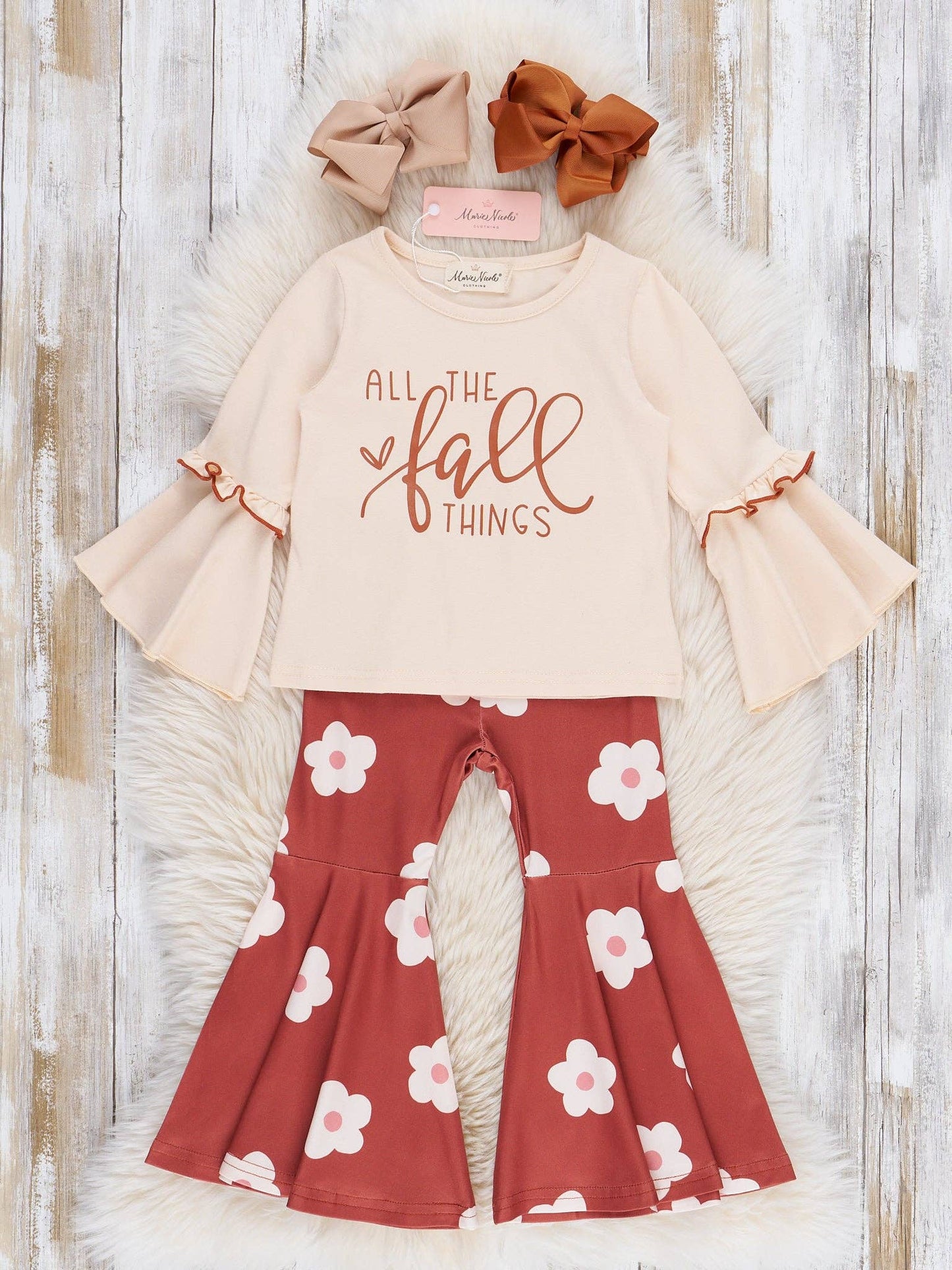 "All the Fall Things" Floral Outfit: XXXL(7yrs)