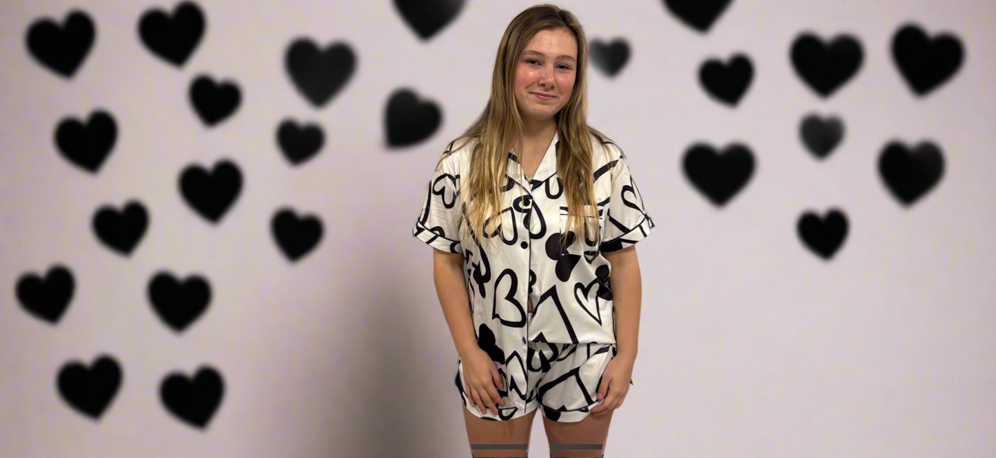 R&R heart PAJAMAS