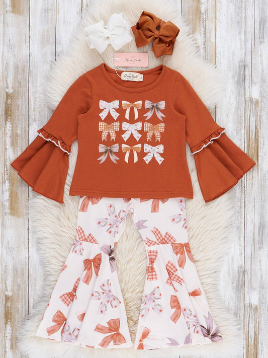 Falling for Bows Bell Bottom Outfit: XXXXL(8yrs)