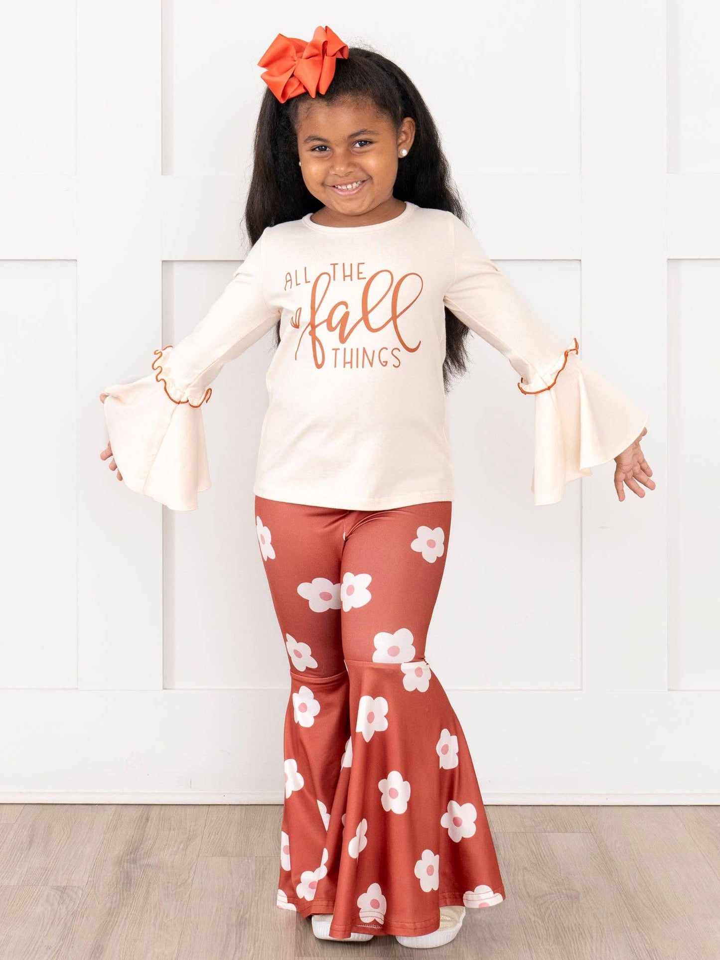 "All the Fall Things" Floral Outfit: XXXL(7yrs)