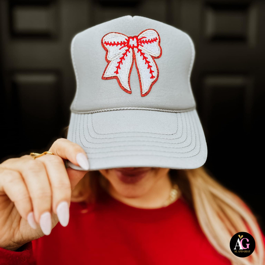 Baseball Bow Patch Trucker Hat